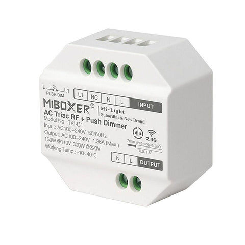 controller triac, dimmer triac, Triac dimmer, controller MiBoxer, MiLight, dimmer tuya, TRI-C1, dimmer monocolor, led-box.ro