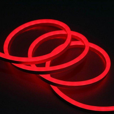Furtun Neon Flex LED 230V, 8x16 cm, IP67, Rosu-led-box.ro