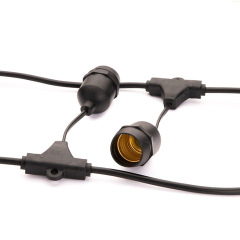 Ghirlanda luminoasa LED cu pendule, interconectabila, 20m cu 20 becuri E27, lumina calda-led-box.ro