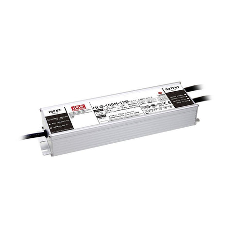 sursa de alimentare, Mean Well, hlg-185h-24ab, 24V, 7.8A, sisteme de supraveghere, iluminat LED, sursa tensiune Mean Well, sursa alimentare profesionala, sursa alimentare 185w, Sursa de alimentare 24V/7.8A, sursa alimentare ip67, sursa alimentare banda led, led-box.ro