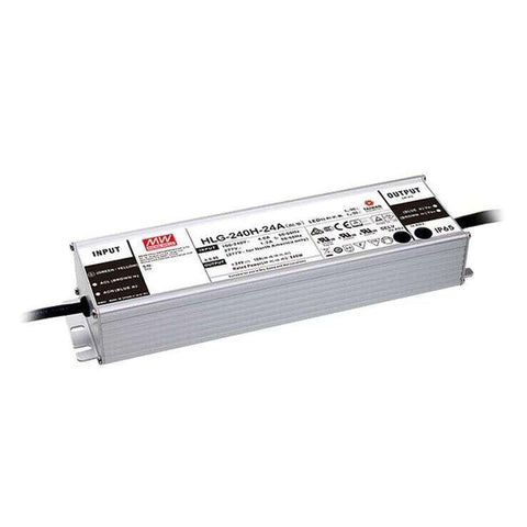 sursa de alimentare, Mean Well, HLG-240H-24A, 24V, 10A, sisteme de supraveghere, iluminat LED, sursa tensiune Mean Well, sursa alimentare profesionala, sursa alimentare 240w, Sursa de alimentare 24V/10A, sursa alimentare ip65, sursa led profesionala, led-box.ro