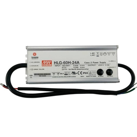 sursa de alimentare, Mean Well, HLG-60H-24A , 24V, 2.5A, sisteme de supraveghere, iluminat LED, sursa tensiune Mean Well, sursa alimentare profesionala, sursa alimentare 60w, Sursa de alimentare 24V/2.5A, sursa alimentare ip67, sursa led profesionala, led-box.ro