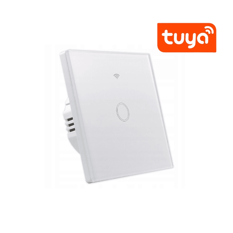 Intrerupator Touch simplu Smart Home Alb WIFI TUYA - led-box.ro