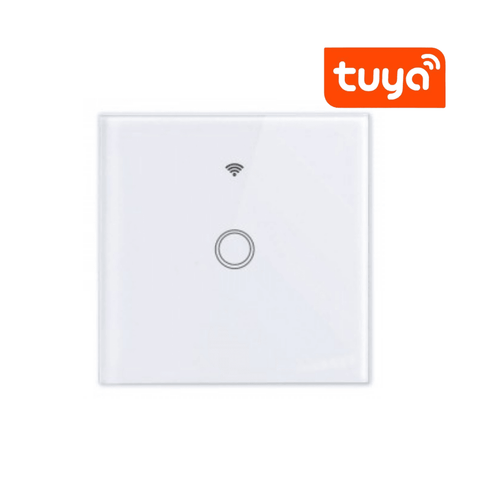 Intrerupator Touch simplu Smart Home Alb WIFI TUYA - led-box.ro