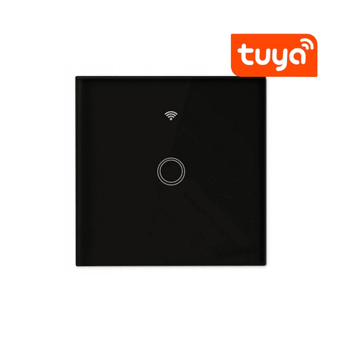 Intrerupator Touch Simplu Smart Negru Home Wifi Tuya - led-box.ro