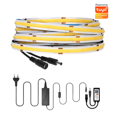 Kit Banda LED COB smart Tuya 24V rola 5m , control TUYA - led-box.ro