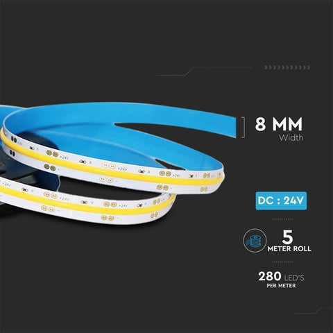 Kit Banda LED COB smart Tuya 24V rola 5m , control TUYA - led-box.ro