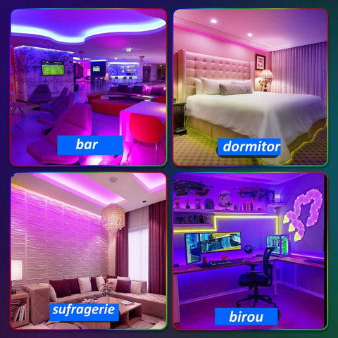 Kit banda LED RGB digitala impermeabila, 30 LED/m, 5m-led-box.ro