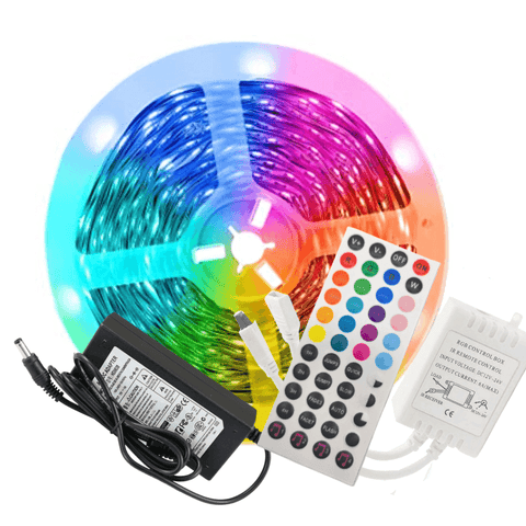 kit banda led, banda led multicolora, kit banda rgb IP20, banda rgb, kit banda rgb 5m, banda rgb cu telecomanda, banda rgb cu sursa alimentare, banda led rgb dedeman, banda rgb interior, banda led interior, led rgb living, banda led 5m