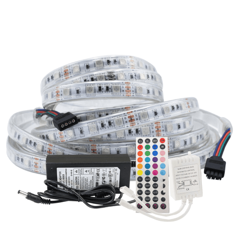 kit banda led, banda led multicolora, kit banda rgb IP65, banda rgb, kit banda rgb 5m, banda rgb cu telecomanda, banda rgb cu sursa alimentare, banda led rgb dedeman, banda rgb muzicala, banda led interior, led rgb living, banda led 5m, led-Box.ro