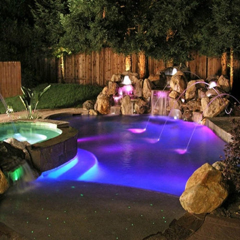 lampa piscina, lampa iluminat piscina, lampa rgb submersibila, lampa bazine inot, lampa fantana arteziana, iluminat piscine, lampa piscina 36w, led-box.ro