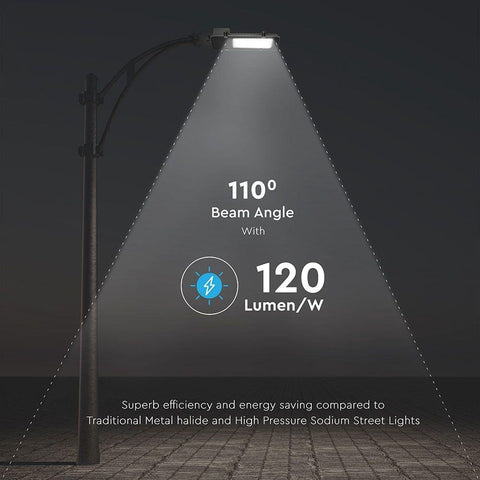 Lampa stradala LED chip Samsung 50W 4000K, corp gri-led-box.ro