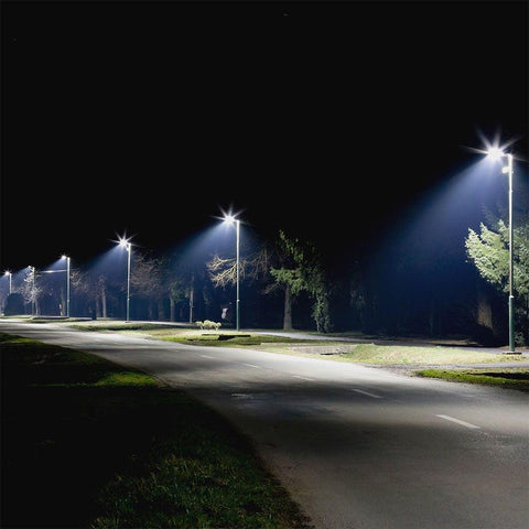 Lampa stradala LED chip Samsung 50W 4000K, corp gri-led-box.ro