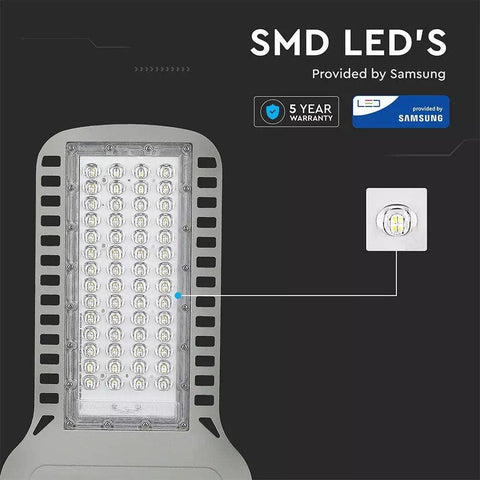 Lampa Stradala slim 100W 120lm-W Chip Samsung 6400k - led-box.ro