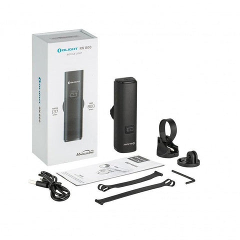 Lanterna bicicleta RN800 Olight,lanterna reincarcabila, lanterna bicicleta cu acumulator, lanterne trotinete, lanterne puternice bicicleta, lanterna profesionala bicicleta, led-box.ro