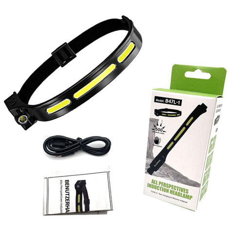 Lanterna frontala cu senzor, lanterna de cap, lanterna led cap, lanterne led frontale cu senzor, lanterne cap cu senzor, led-box.ro