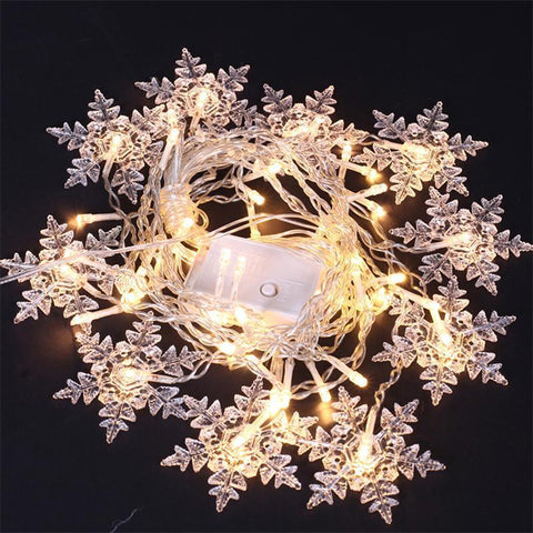 Perdea luminoasa cu fulgi de zapada, 4 metri, alb cald - led-box.ro