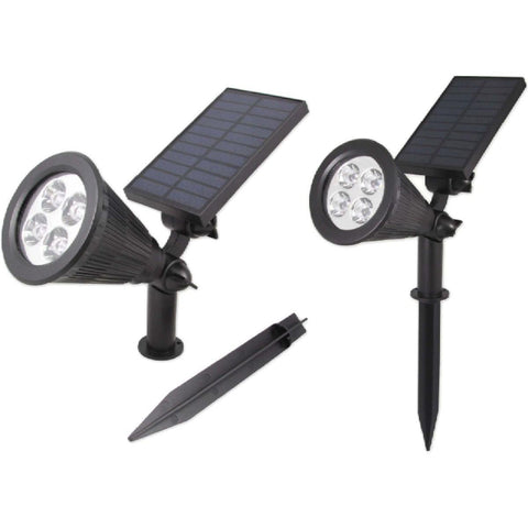 Proiector 2W 120lm, cu panou solar si senzor, reglabil, IP65 - led-box.ro