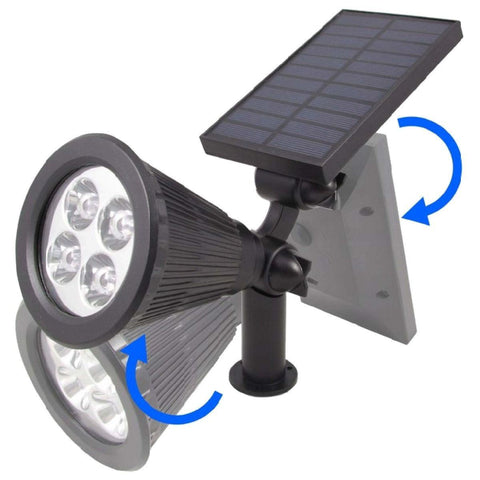 Proiector 2W 120lm, cu panou solar si senzor, reglabil, IP65 - led-box.ro