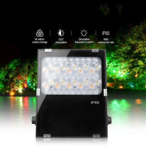 proiector rgb, proiector gradina, proiector MiLight, proiector 50W, FUTC06 MiLight, proiector exterior, proiector iluminat arhitectural, led-box.ro