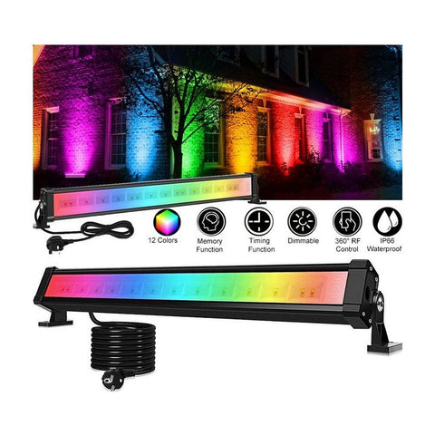 proiector led liniar, proiector liniar RGB, proiector multicolor fatada, wall washer, proiector liniar multicolor, proiector 25W multicolor, proiector liniar cu elecomanda, proiectoare liniare fatade, proiector liniar dedeman, led-box.ro