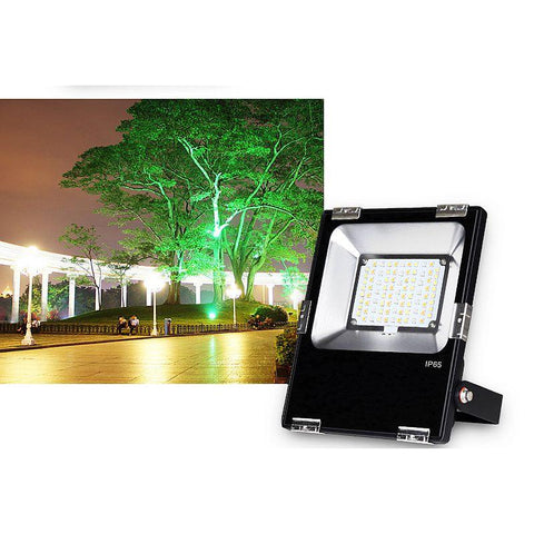 proiector led rgb, proiector led 30w, proiector led FUTT03 MiLight, proiector iluminat cladiri, proiector led gradini, proiector led iluminat exterior, proiector led IP65, led-box.ro