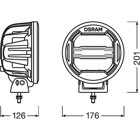 proiector auto Osram, proiector MX180-CB, proiector auto patrat, proiector offroad, proiector masini teren, proiector cube 39w, led-box.ro