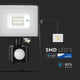 Proiector LED SMD Samsung cu senzor de miscare 10W 3000k IP65, negru - led-box.ro