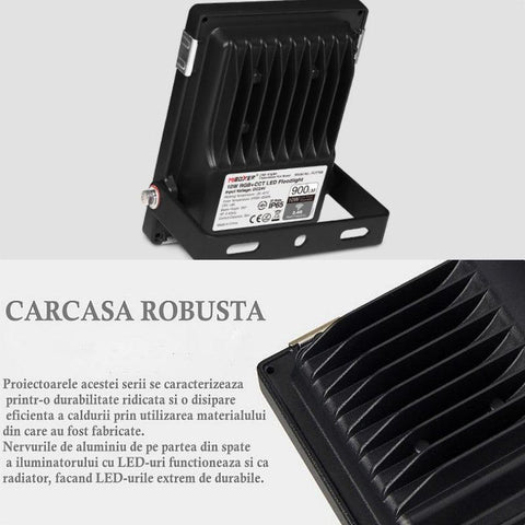 proiector led rgb+cct, proiector led milight, proiector iluminat arhitectural, iluminat exterior, proiector led exterior, proiector MiLight, Miboxer, FUTT06, led-box.ro