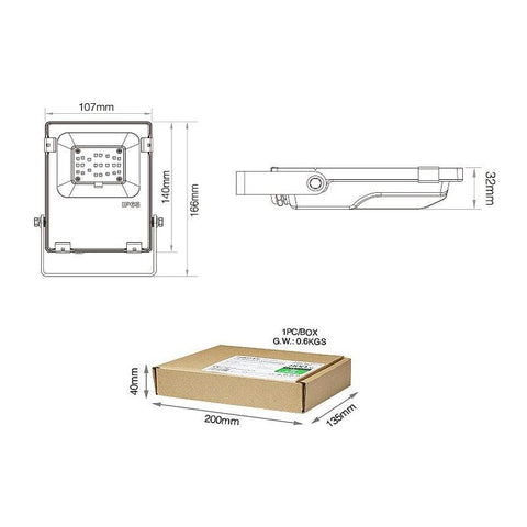 proiector led rgb+cct, proiector led milight, proiector iluminat arhitectural, iluminat exterior, proiector led exterior, proiector MiLight, Miboxer, FUTT06, led-box.ro