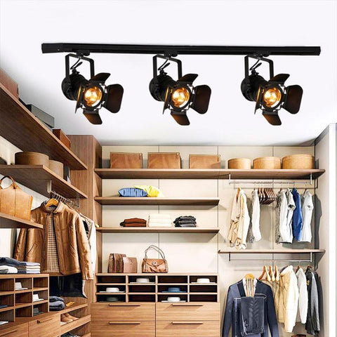proiector LED rotativ, proiector retro CINEMA, iluminat pe șină GU10, iluminat comercial vintage, iluminat rezidențial retro, proiector orientabil GU10, iluminat eficient LED, proiector stil cinema, led-box.ro