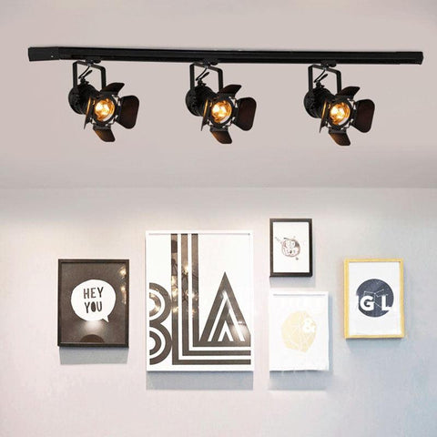 proiector LED rotativ, proiector retro CINEMA, iluminat pe șină GU10, iluminat comercial vintage, iluminat rezidențial retro, proiector orientabil GU10, iluminat eficient LED, proiector stil cinema, led-box.ro