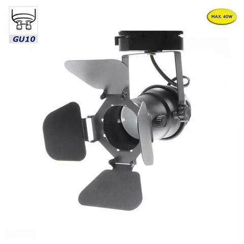 proiector LED rotativ, proiector retro CINEMA, iluminat pe șină GU10, iluminat comercial vintage, iluminat rezidențial retro, proiector orientabil GU10, iluminat eficient LED, proiector stil cinema, led-box.ro