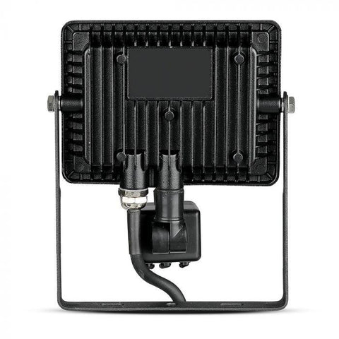 Proiector LED SMD Samsung cu senzor de miscare 20W 6400k IP65, negru - led-box.ro