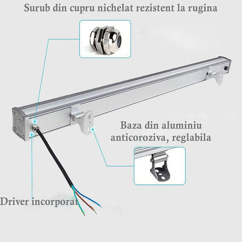 wall washer, proiector liniar, proiector iluminat cladiri, iluminat ambiental, iluminat peisagistic, proiector led RGB, proiector MiLight, RL1-24 MiBoxer, led-box.ro