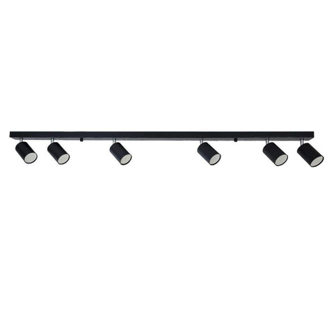 Set 6 proiectoare LED GU10 Bardo cu 1.2 ml sina, culoare negru - led-box.ro