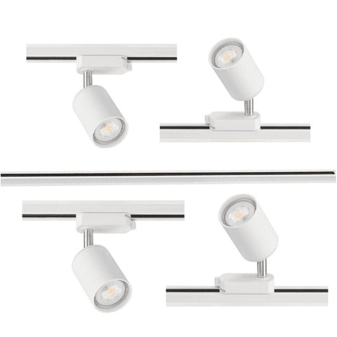 Set sina alba 1 metru cu 4 proiectoare GU10-led-box.ro