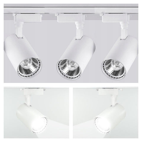 Set sina alba 2 metri cu 6 spoturi LED COB 30w-led-box.ro