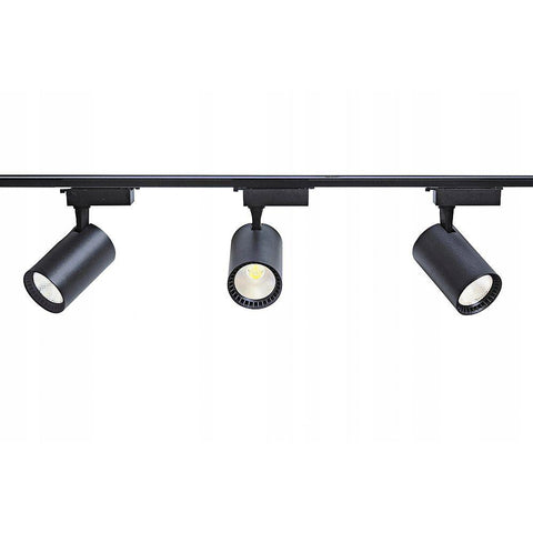 Set sina neagra 2 metri cu 6 spoturi LED COB 30w-led-box.ro