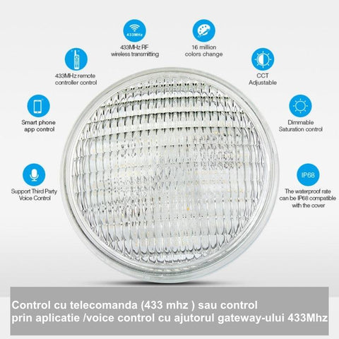 Spot LED PAR56 18W RGB+CCT 12V IP68 Milight PW02-led-box.ro