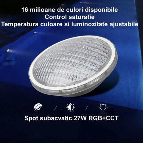 Spot LED PAR56 27W RGB+CCT 12V IP68 Milight PW01-led-box.ro