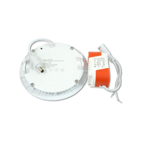 Spot LED incastrat 6W 2700K, D12 cm, lumina calda, alb - led-box.ro