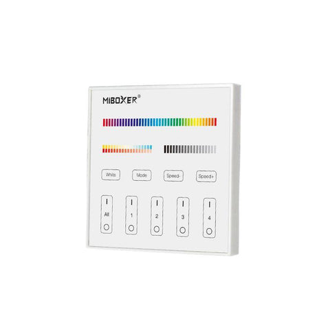 telecomanda perete, panou perete, panout tactil rgb+cct, telecomanda rgb+cct, dmx512, master X5, Milight, led-box.ro