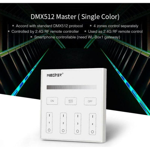 telecomanda perete, panou touch perete, panou tactil perete, MiLight X1, Master X1 DMX512, Telecomanda mono, led-box.ro