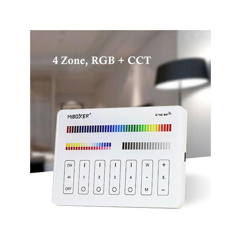 M4 Miboxer, MiLight, telecomanda perete, panou perete, telecomanda RGB+CCT, 4 zone, telecomanda 2,4Ghz, led-box.ro