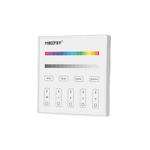 controller led, panou tactil perete, telecomanda perete, telecomanda RGBW, dmx512, master X4, MiLight, MiBoxer, telecomanda MiBoxer 4 zone,led-box.ro