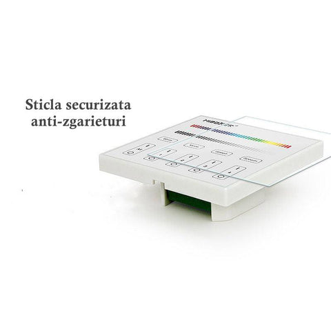 controller led, panou tactil perete, telecomanda perete, telecomanda RGBW, dmx512, master X4, MiLight, MiBoxer, telecomanda MiBoxer 4 zone,led-box.ro