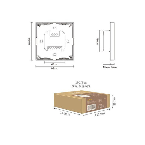 controller led, panou tactil perete, telecomanda perete, telecomanda RGBW, dmx512, master X4, MiLight, MiBoxer, telecomanda MiBoxer 4 zone,led-box.ro