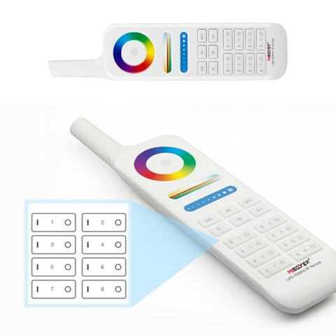 telecomanda FUT086. telecomanda LoRa, telecomanda MiLight, MiBoxer, telecomanda banda LED, telecomanda 8 Zone, dispozitive Lora,, 433Mhz, led-box.ro