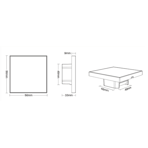 telecomanda MiLight, MiBoxer, panou touch, telecomnda led mono, telecomanda banda LED, telecomanda wireless, 4 zone control, dimmer touch, intrerupator tactil, telecomanda 2,4Ghz, T1 MiLight, led-box.ro